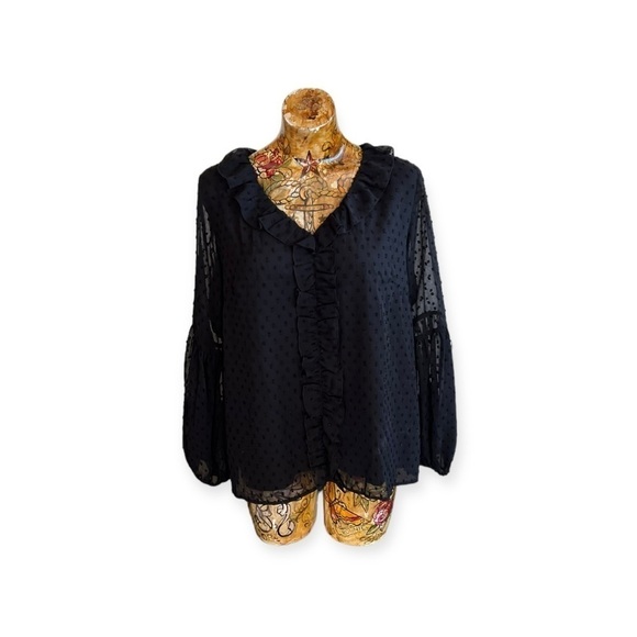 Kate Kasin blouse new top XL black - Picture 1 of 8